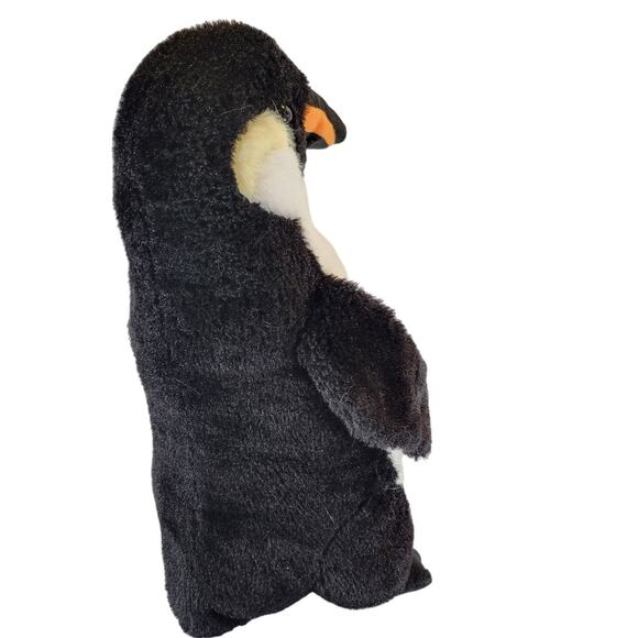 Kellytoy Jazwares Penguin Plush Stuffed Animal 18" Black White Orange Beak - Picture 6 of 16